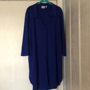 Royal blue collared dress Sz 2X